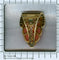 Broche Broche Art déco belge en or jaune 18 ct, corail et onyx 58 Facettes 10015-4334