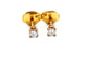 Boucles d'oreilles Boucles d’oreilles puces en or jaune 18 carats et diamants 58 Facettes 1003190CD
