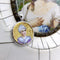 Pendentif Médaillon portrait miniature victorien en or 14K, émail et diamants 58 Facettes