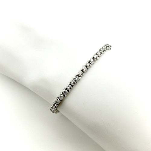 Bracelet Bracelet tennis en or blanc 14K et diamants 58 Facettes