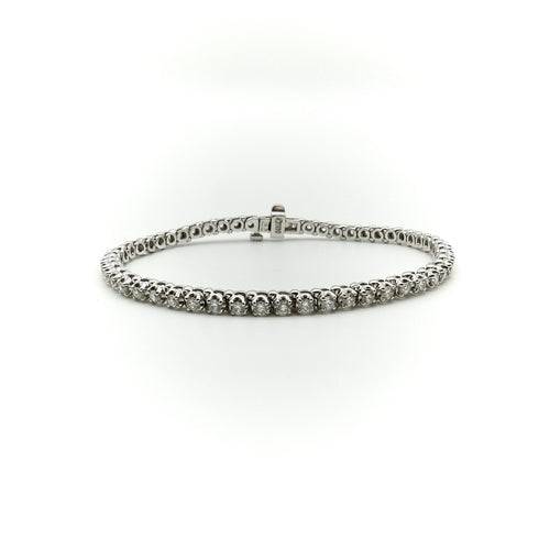 Bracelet Bracelet tennis en or blanc 14K et diamants 58 Facettes