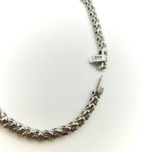 Bracelet Bracelet tennis en or blanc 14K et diamants 58 Facettes