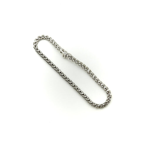 Bracelet Bracelet tennis en or blanc 14K et diamants 58 Facettes