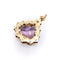Collier Collier pendentif améthyste moderniste en or jaune 14k 58 Facettes