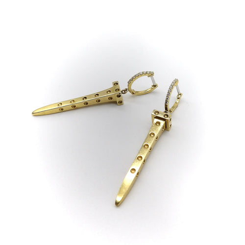Boucles d'oreilles Roberto Coin Pois Moi Chiodo - Boucles d’oreilles clou en or 18k et diamants 58 Facettes