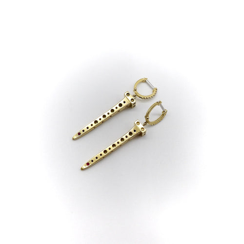 Boucles d'oreilles Roberto Coin Pois Moi Chiodo - Boucles d’oreilles clou en or 18k et diamants 58 Facettes