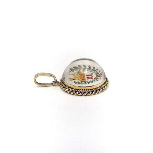 Pendentif Pendentif victorien Essex crystal sphinx en or jaune 14K 58 Facettes