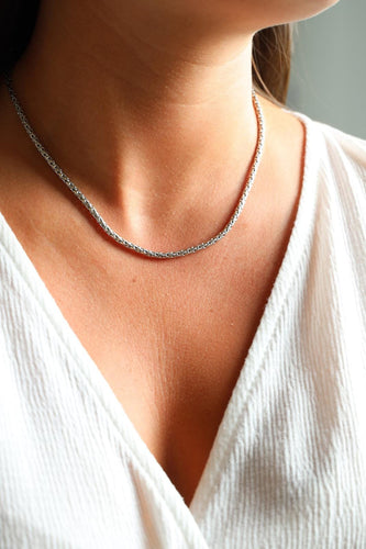 Collier Collier Maille Or blanc 58 Facettes 1011040CD