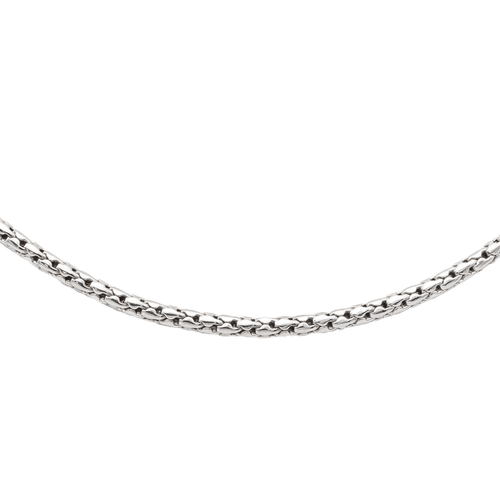 Collier Collier maille souple en or blanc 18 carats 58 Facettes 1011040CD