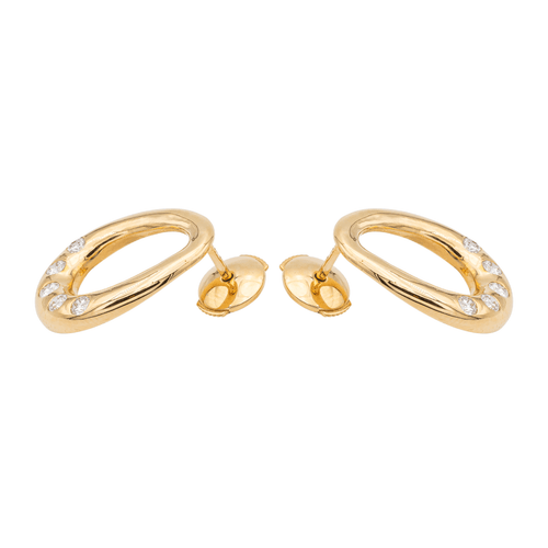 Boucles d'oreilles Boucles d'oreilles en or jaune 18 carats et diamants 58 Facettes 1029210CN