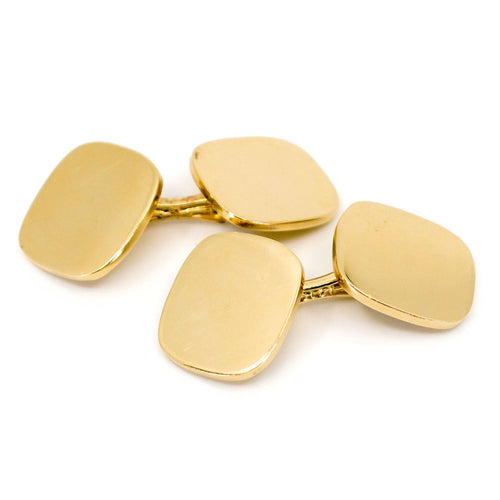 Boutons de manchette Tiffany & Co. - Boutons de manchette à maillons bridge en or jaune 14k 58 Facettes 12F3061906134FE6B7BE05AC1C190773