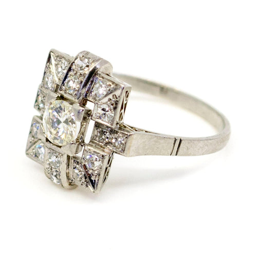 Bague 60 Bague Art déco en platine et diamants taille ancienne 58 Facettes DF0FB08480E14DB9BA2FE5DAB8616057