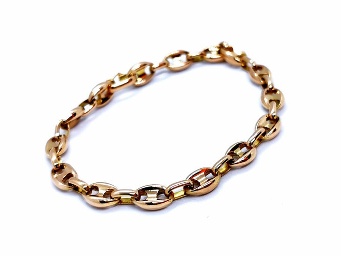 Bracelet Bracelet maille grain de café en or jaune 18 carats 58 Facettes 1048311CD