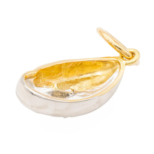 Pendentif Pendentif bicolore en or jaune et blanc 18 carats serti de diamants 58 Facettes 1048321CD