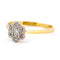 Bague 53 Bague grappe florale en platine et or 18 carats avec diamants 58 Facettes 304FA7795AC647FFA29F901DE1F7A727