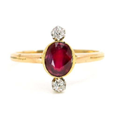Bague 54 Bague rubis et diamants en or 14 ct 58 Facettes EAC9A69896FD4E3F894718216EB4E13F
