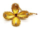 Broche Broche fleur vintage en or jaune 18 carats rubis et diamants 58 Facettes 1089906CD