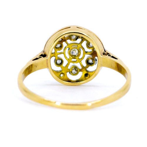 Bague 54 Bague ajourée Art déco en or jaune 18 ct et diamants 58 Facettes BB14C6818C534B3EAE174D2B2788840F