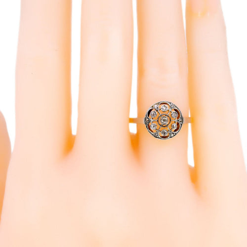 Bague 54 Bague ajourée Art déco en or jaune 18 ct et diamants 58 Facettes BB14C6818C534B3EAE174D2B2788840F