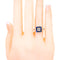 Bague 55 Bague en platine avec diamant et saphirs 58 Facettes 82D30D78F205492C917A7069D8B6C2E8