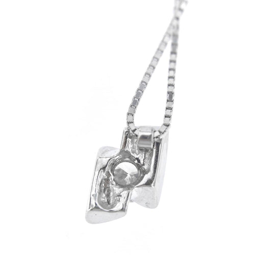 Collier Collier solitaire - Collier en or blanc 18 ct avec diamant 0,45 ct 58 Facettes 11146