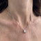 Collier Collier solitaire - Collier en or blanc 18 ct avec diamant 0,45 ct 58 Facettes 11146