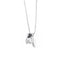 Collier Collier solitaire - Collier en or blanc 18 ct avec diamant 0,45 ct 58 Facettes 11146