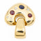 Pendentif Pendentif cœur en or jaune 18 carats serti de diamants, rubis et saphir 58 Facettes 1117935CN