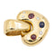 Pendentif Pendentif cœur en or jaune 18 carats serti de diamants, rubis et saphir 58 Facettes 1117935CN