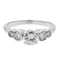 Bague 55 Bague solitaire en or blanc 18 carats et diamants 58 Facettes 1137222CN