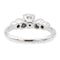 Bague 55 Bague solitaire en or blanc 18 carats et diamants 58 Facettes 1137222CN