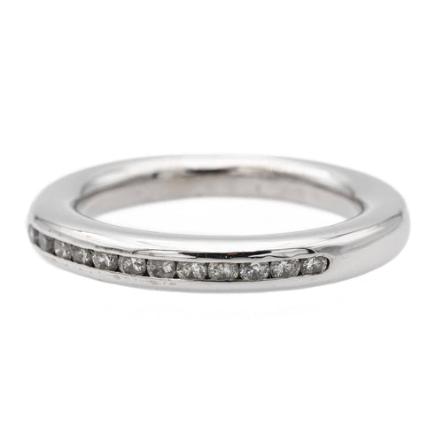 Bague 52 Bague demi-alliance en or blanc 18 carats et diamants 58 Facettes 1137995CN