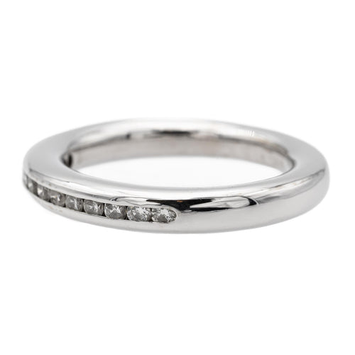 Bague 52 Bague demi-alliance en or blanc 18 carats et diamants 58 Facettes 1137995CN