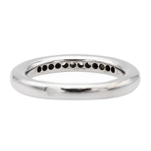 Bague 52 Bague Demi alliance Or blanc Diamant 58 Facettes 1137995CN