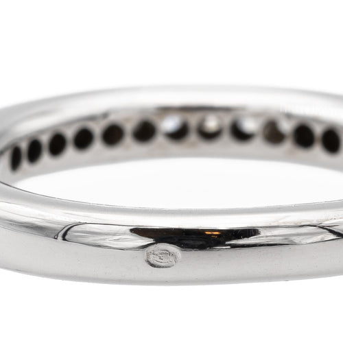 Bague 52 Bague demi-alliance en or blanc 18 carats et diamants 58 Facettes 1137995CN