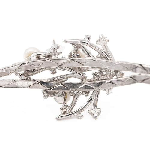 Bracelet Bracelet Vintage Or blanc Diamant, Perle 58 Facettes 1142143CN