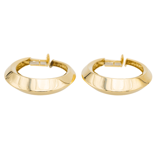 Boucles d'oreilles Boucles d'oreilles créoles en or jaune 18 carats 58 Facettes 1142147CN