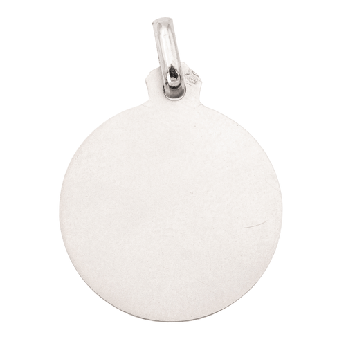 Pendentif Pendentif médaille religieuse en or blanc 18 carats 58 Facettes 1145651CD