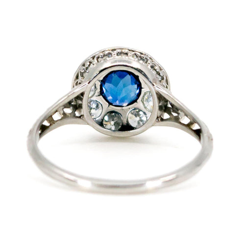 Bague 54.5 Bague en platine avec saphir et diamants taille old mine 58 Facettes 16B712E0CBDC4A77B59363FC703F7CA9