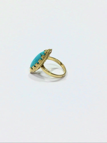 Bague Bague Or et Turquoise 58 Facettes 2315/1