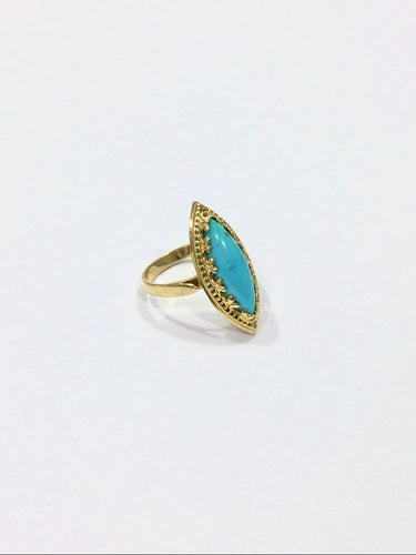 Bague Bague Or et Turquoise 58 Facettes 2315/1