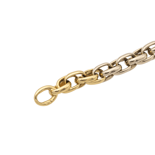 Bracelet Bracelet Maille ovale Or jaune, Or blanc 58 Facettes 1161958CD