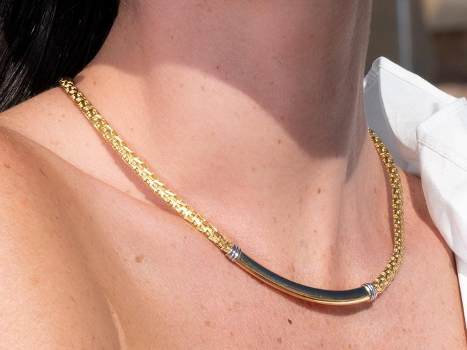 Collier Collier Vintage Or jaune, Or blanc 58 Facettes 1161976CD