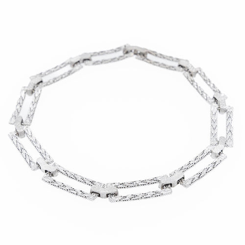 Collier Collier Art déco en or blanc 18 carats 58 Facettes 1167352CN