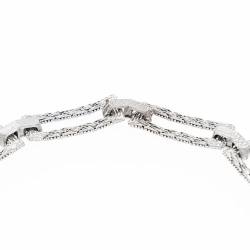 Collier Collier Art déco en or blanc 18 carats 58 Facettes 1167352CN