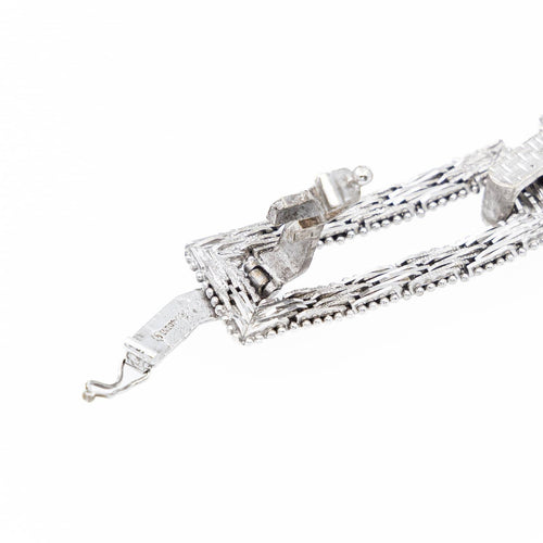 Collier Collier Art déco en or blanc 18 carats 58 Facettes 1167352CN