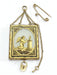 Brooch Brooch Medallion Rose Gold Églomisé Glass 58 Facettes 3055/1