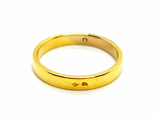 Bague 54 Alliance - Bague en or jaune 18 carats et diamant 58 Facettes 1178338CD