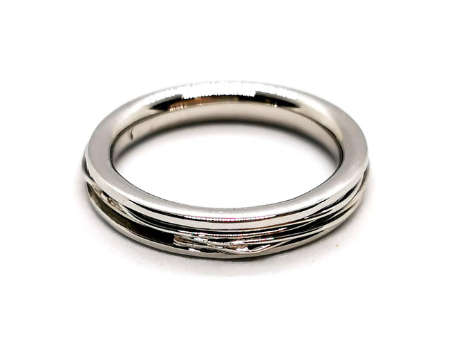 Bague 55 Alliance - Bague en or blanc 18 carats 58 Facettes 1178339CD