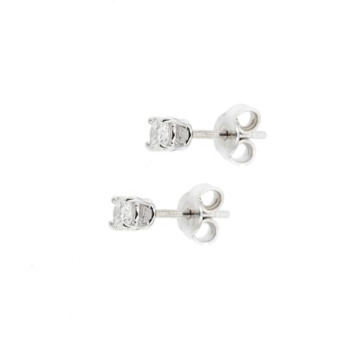 Boucles d'oreilles Boucles d’oreilles puces - Or blanc 18 carats et diamants 0,38 ct 58 Facettes 118